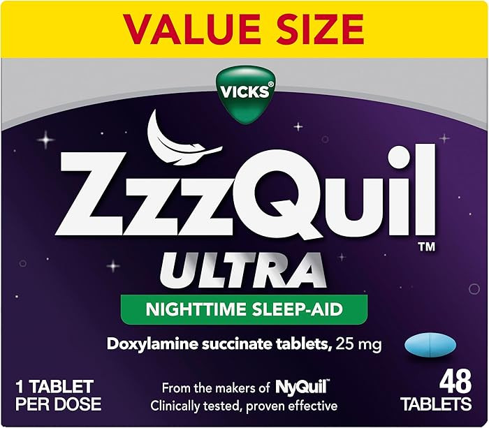 ZzzQuil ULTRA, Sleep Aid, Doxylamine Succinate 25mg, Sleep Aids for Adults, Nighttime Sleep Aid, ... | Amazon (US)