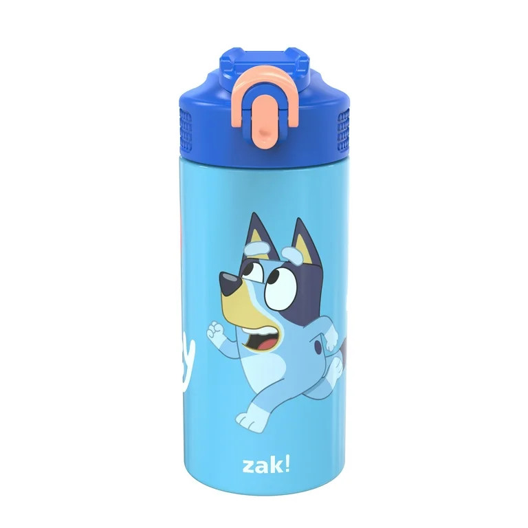Zak Designs Bluey 14 oz Double Wall Vacuum Insulated Thermal Kids Water Bottle, 18/8 Stainless St... | Walmart (US)