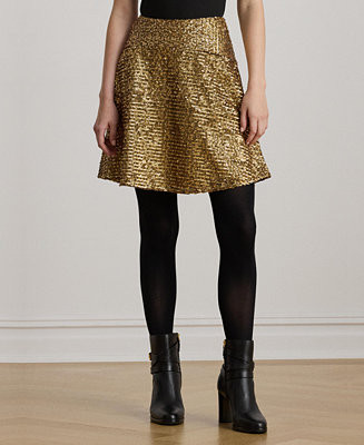 Lauren Ralph Lauren Women's Sequin Detail A-Line Skirt - Macy's | Macy's