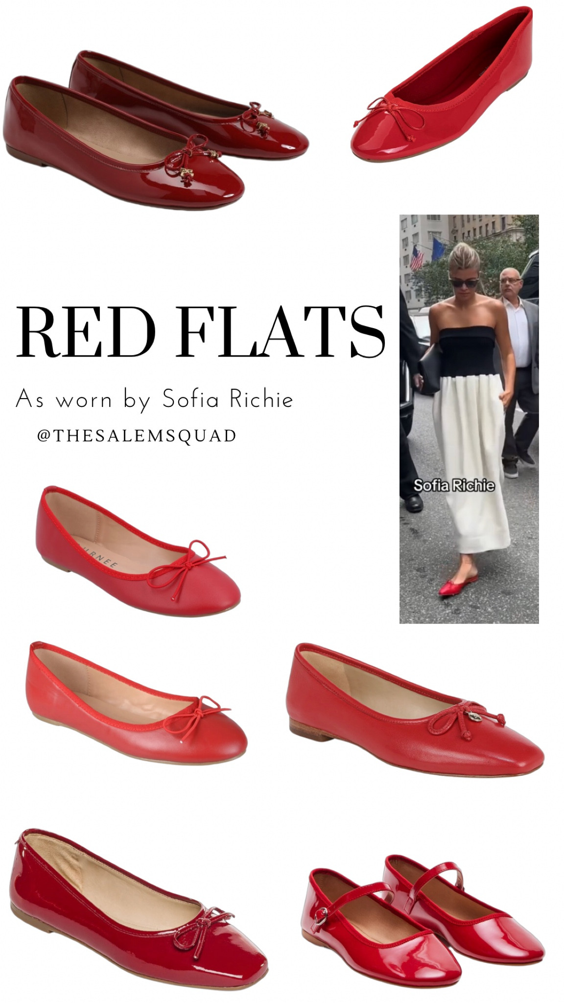 Sofia Richie inspired red flats 
#sofiarichie #style #fashion 

#LTKSeasonal #LTKstyletip #LTKshoecrush