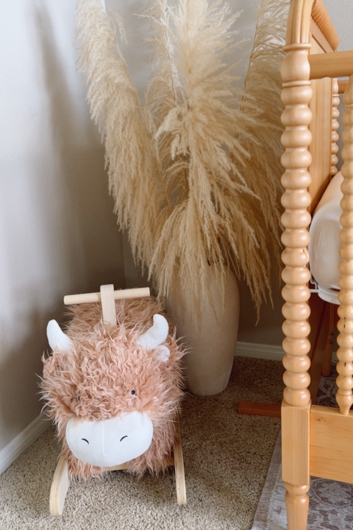 Highland cow rocker 🐮 How adorable is this for a western boho nursery 🤍 

Nursery decor, neutral nursery 

#LTKBaby