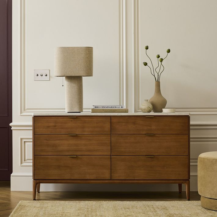 Parker Marble 6-Drawer Dresser (58"–72") | West Elm (US)
