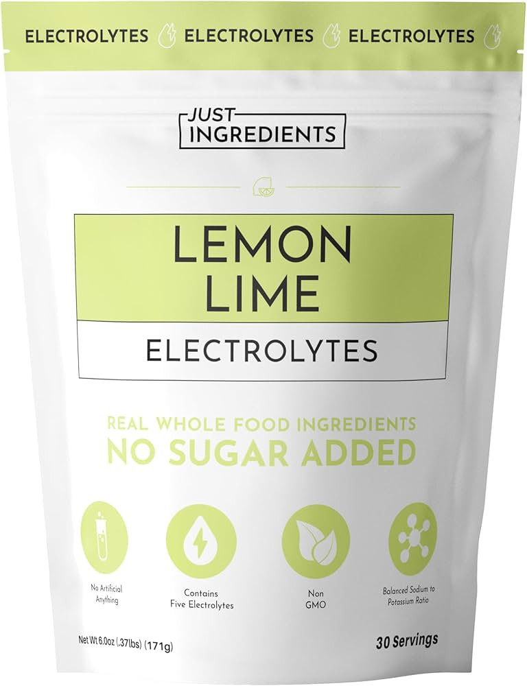 Lemon Lime Electrolytes – 30‑Serving Hydration Drink Mix with Coconut Water, Sea Salt, and Tr... | Amazon (US)