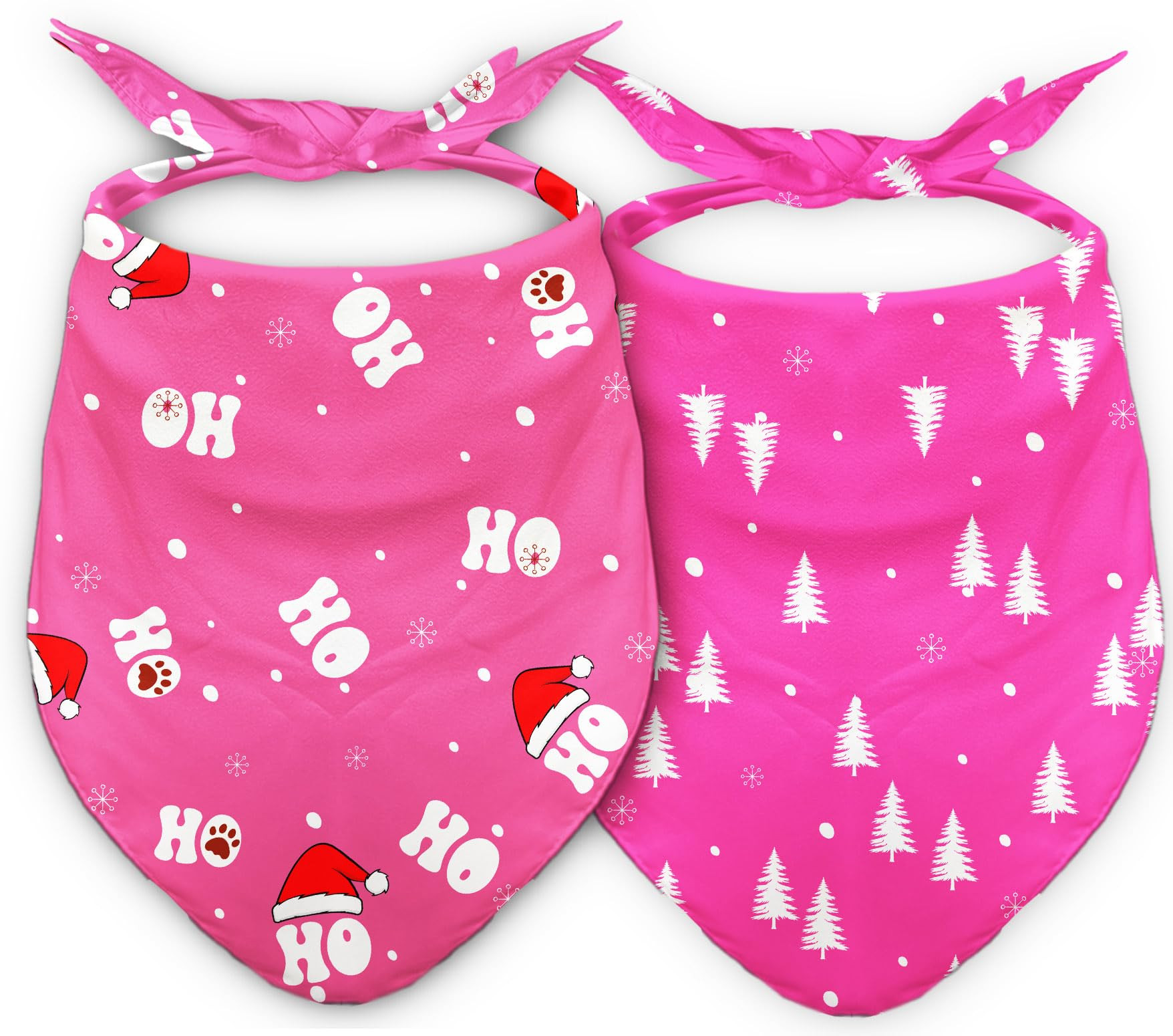Pink Christmas Dog Bandanas, Pink Christmas Tree Dog Scarf for Medium Large Dogs | Amazon (US)