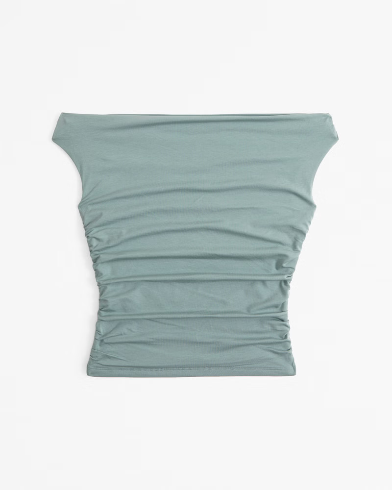 Women's Off-The-Shoulder Ruched Top | Women's New Arrivals | Abercrombie.com | Abercrombie & Fitch (US)