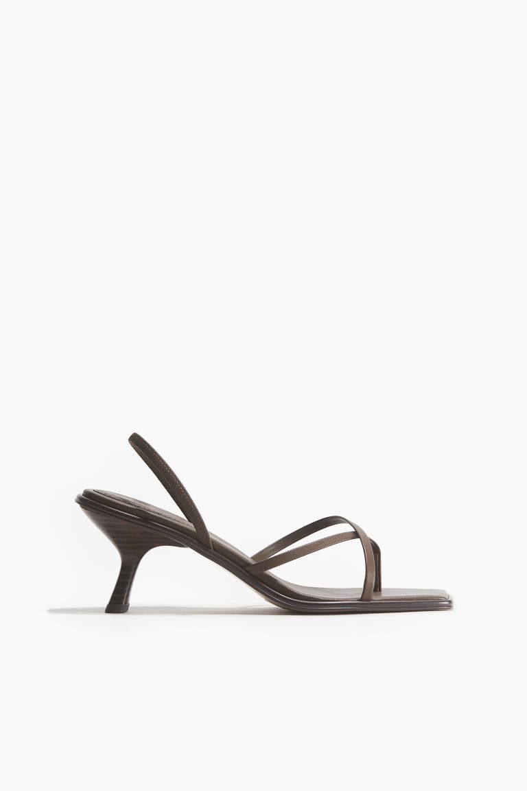Heeled Sandals - Dark brown - Ladies | H&M US | H&M (US + CA)