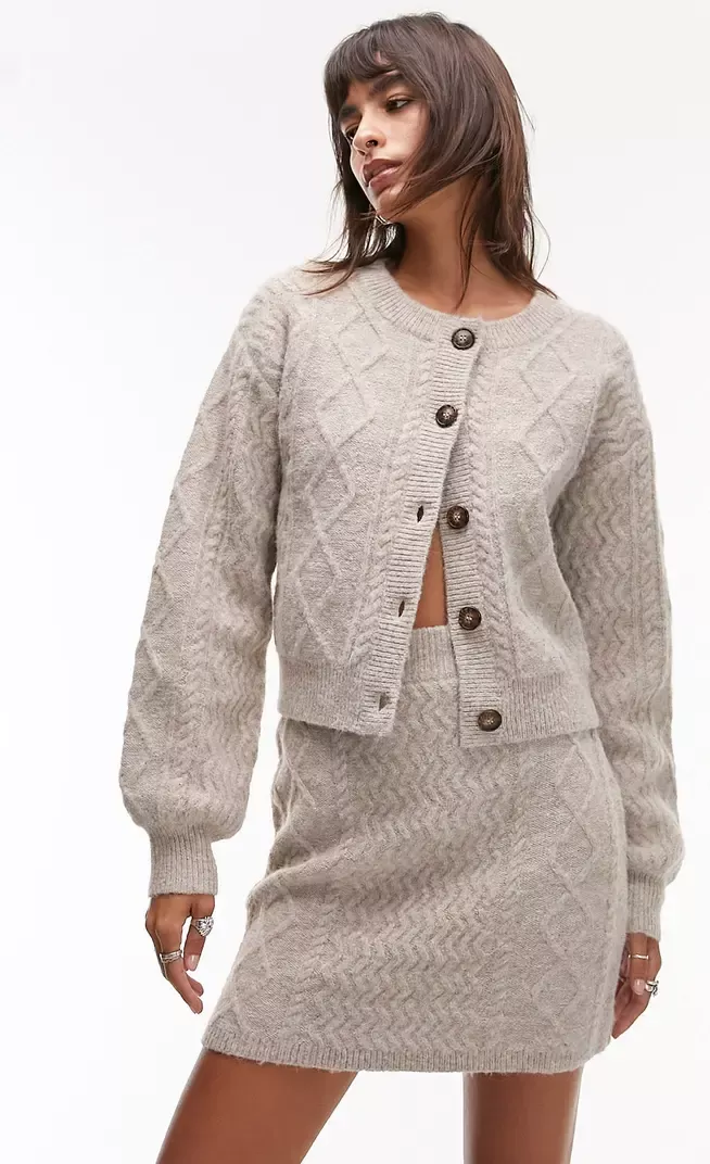 Topshop Cable Stitch Cardigan curated on LTK