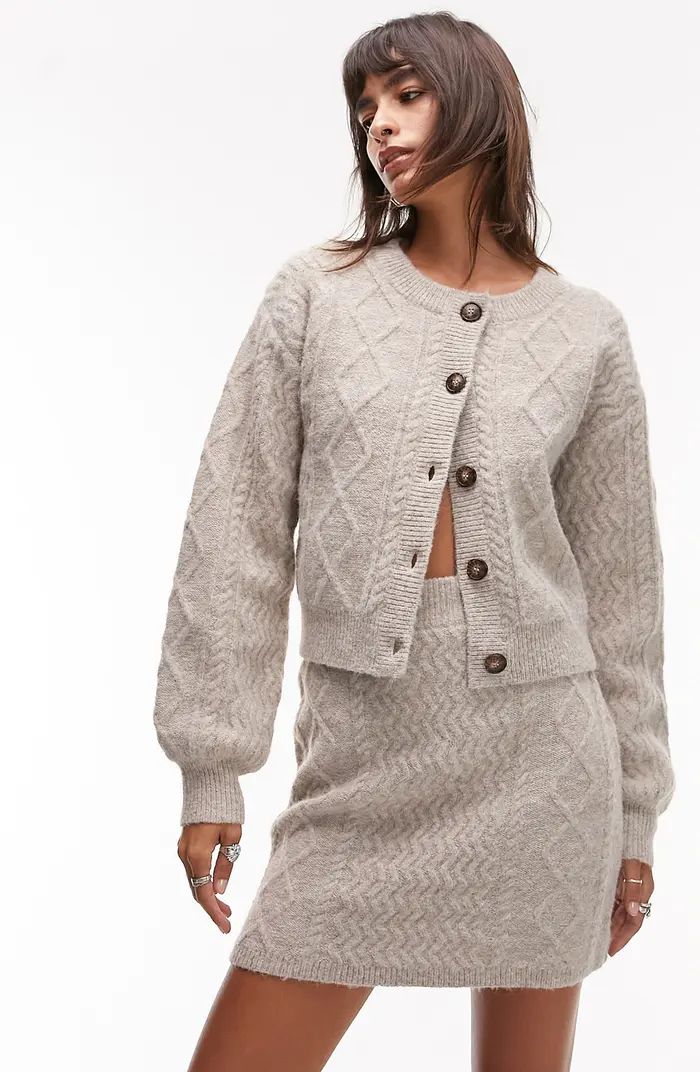 Topshop Cable Stitch Cardigan | Nordstrom | Nordstrom