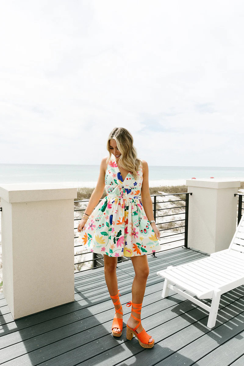 Nylah Mini Dress - Pretty Peacock | Triple Threads