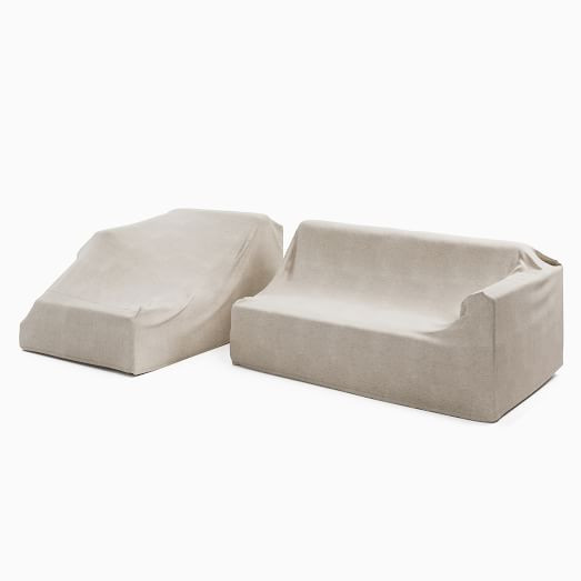 Telluride Outdoor 2-Piece Chaise Sectional Protective Cover | West Elm (US)