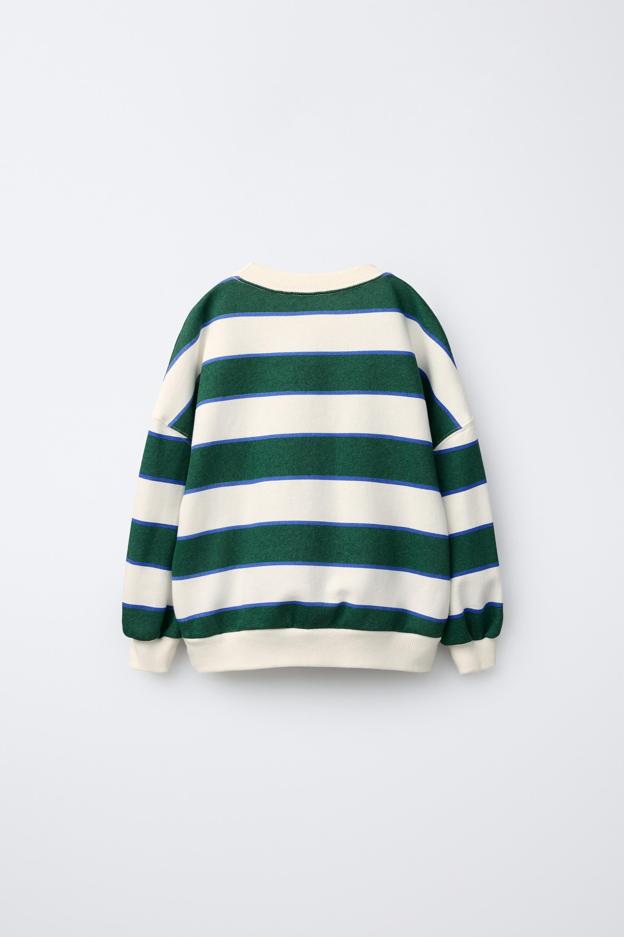 STRIPED PATCH SWEATSHIRT | Zara US