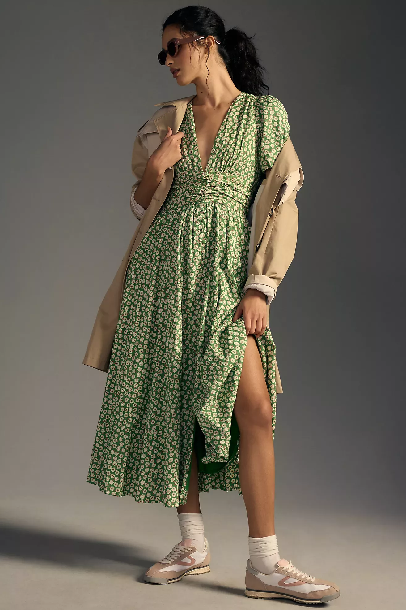 The Katerina Lurex Button-Front Dress