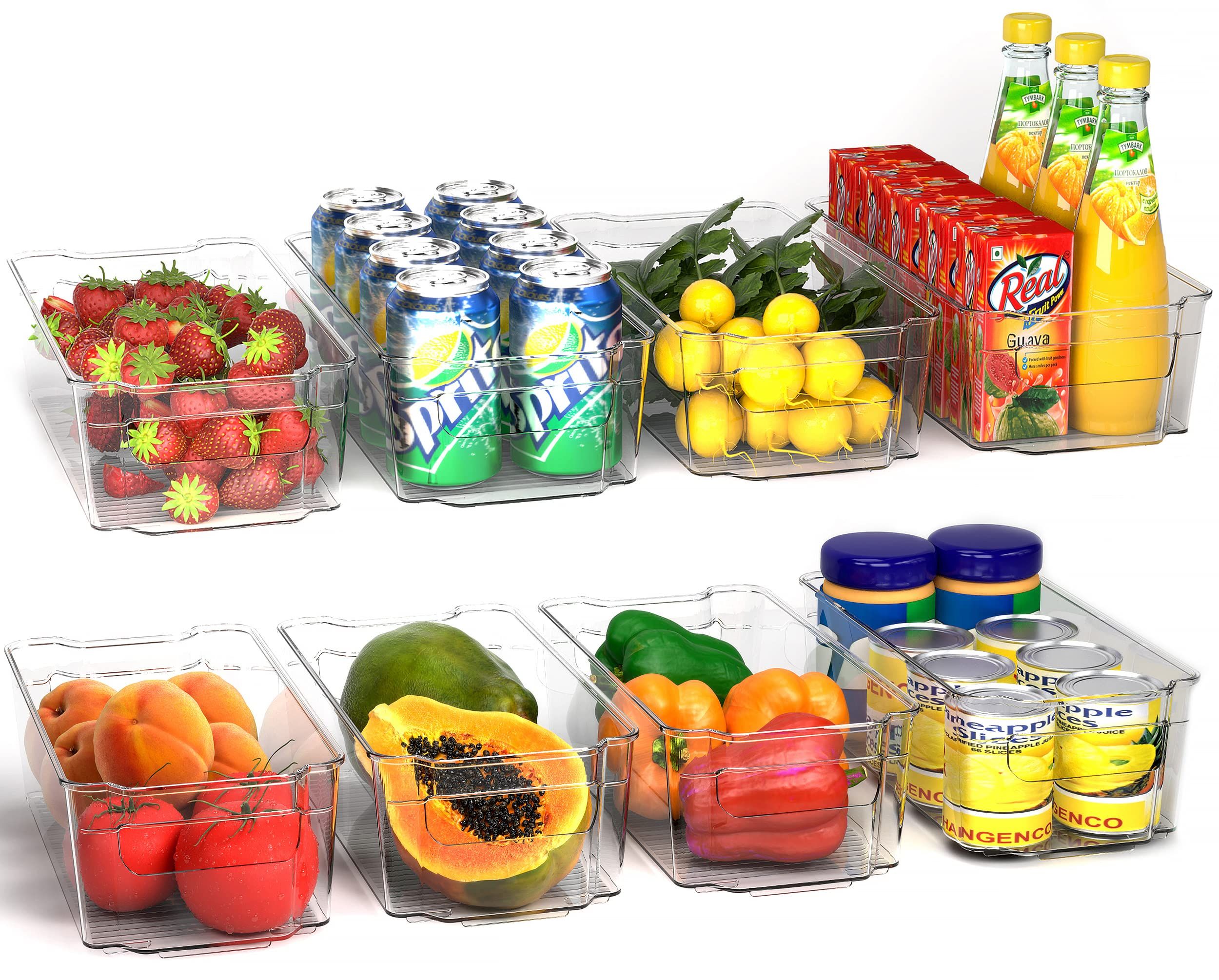 KICHLY Pack of 8 Fridge Organizers and storage, Refrigerator Organizer Bins, Pantry Organizers an... | Amazon (CA)