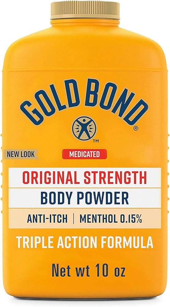 Gold Bond Medicated Original Strength Body Powder, 10 oz., Talc-Free, Anti-Itch, Absorbs & Cools | Amazon (US)
