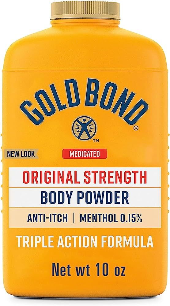 Gold Bond Medicated Original Strength Body Powder, 10 oz., Talc-Free, Anti-Itch, Absorbs & Cools | Amazon (US)