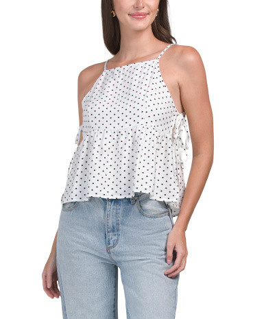 Polka Dot Side Tie Tank | TJ Maxx
