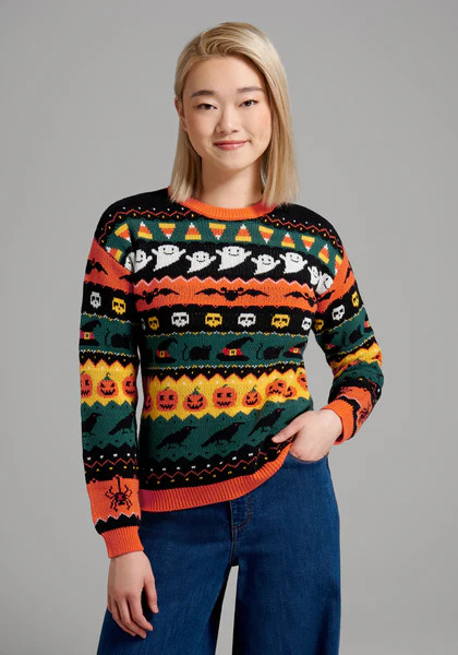 Fright Night Delight Fair Isle Sweater | ModCloth