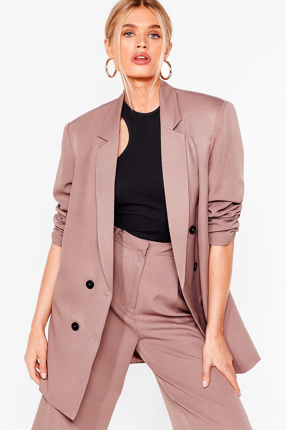 Womens Ain't Nobody's Business Oversized Blazer - Mauve | NastyGal (US & CA)