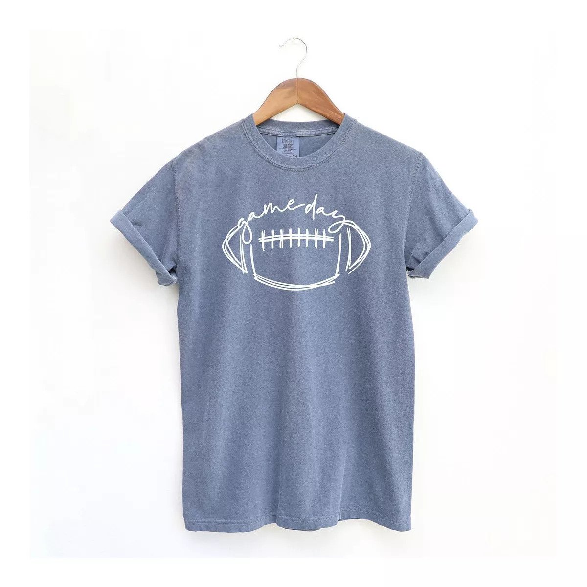 Simply Sage Market Football Game Day Short Sleeve Garment Dyed Tee | Target