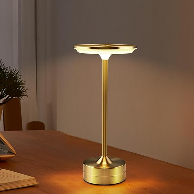 Portable Cordless Table Lamp w/ Touch Sensor, 3-Color Dimming, Cordless Rechargeable Battery Oper... | Amazon (US)