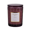 15.2OZ Candle Jar Embossed Mulled Burgundy | The Container Store