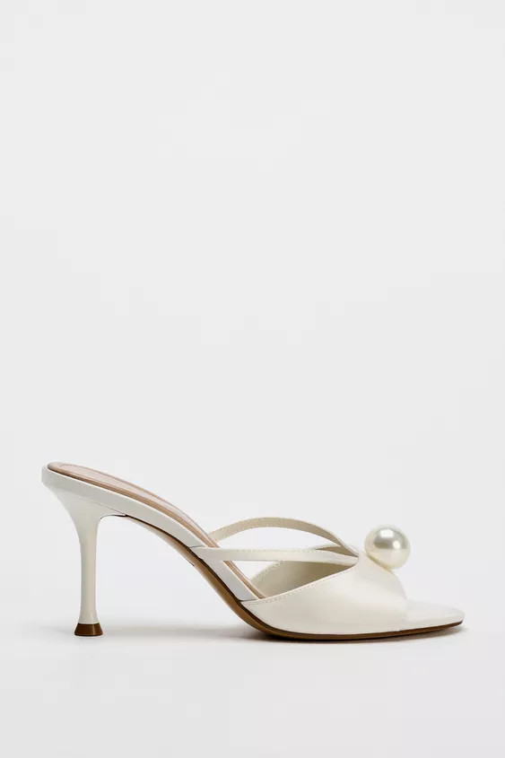 PEARL HEELED SANDALS | Zara UK