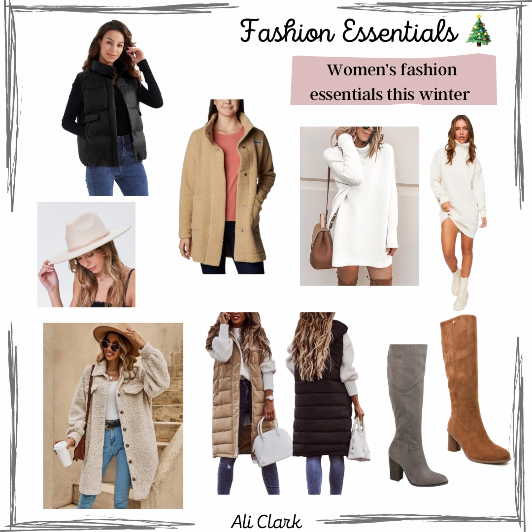 Women’s Fashion Essentials
Winter essentials 
Winter outfit
Sweater dress
Knee high boots
Puffer vest
Winter coats
Felt hats
 

#LTKsalealert #LTKSeasonal #LTKstyletip