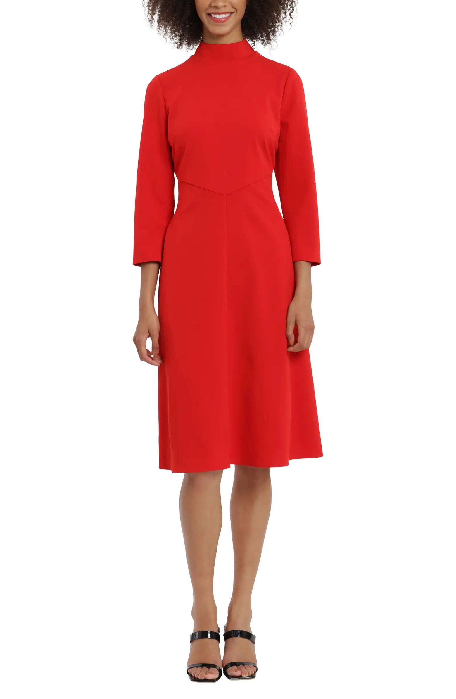 Mock Neck Midi Dress | Nordstrom