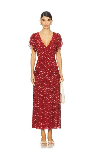 Evie Dress in Layla Dot Red | Revolve Clothing (Global)