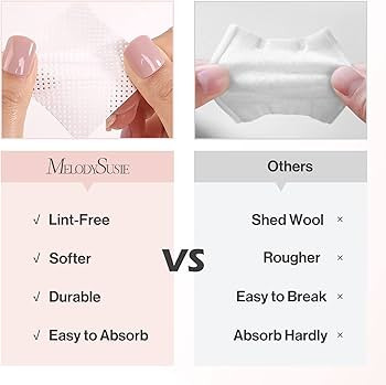 MelodySusie Lint Free Nail Wipes for Gel Nail Polish 1050Pcs Absorbent Soft Non-Woven Nail Tech A... | Amazon (US)