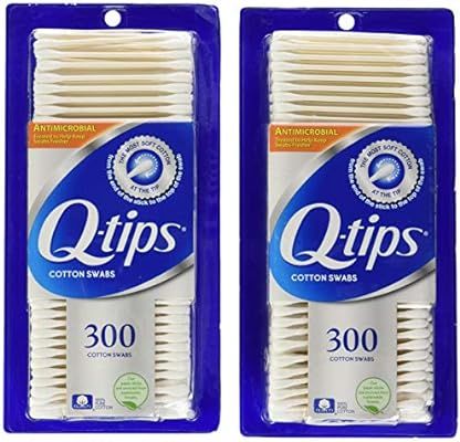 Q-tips Antimicrobial Cotton Swabs 300 Each (Pack of 2) | Amazon (US)