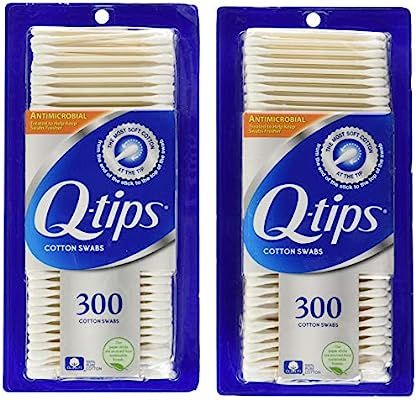 Q-tips Antimicrobial Cotton Swabs 300 Each (Pack of 2) | Amazon (US)