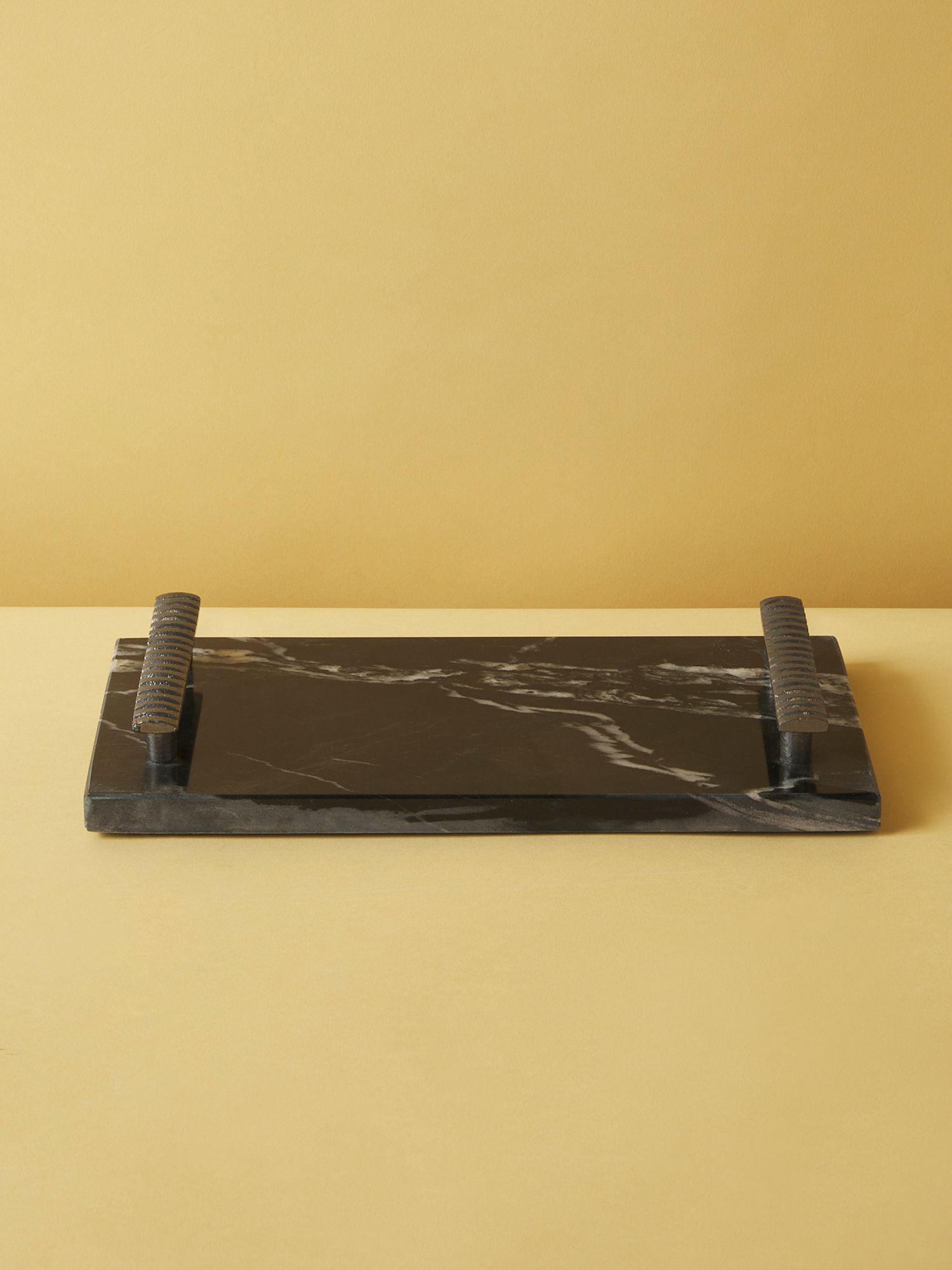 12in Marble Tray With Handles | Made In India | HomeGoods | HomeGoods