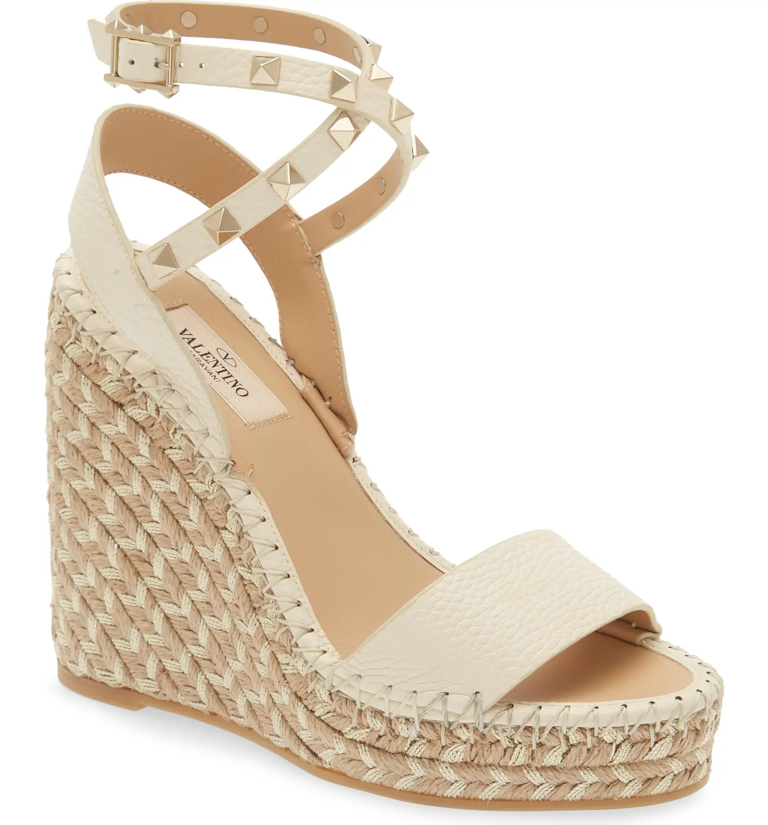 Valentino Garavani Rockstud Espadrille Wedge Sandal | Nordstrom | Nordstrom