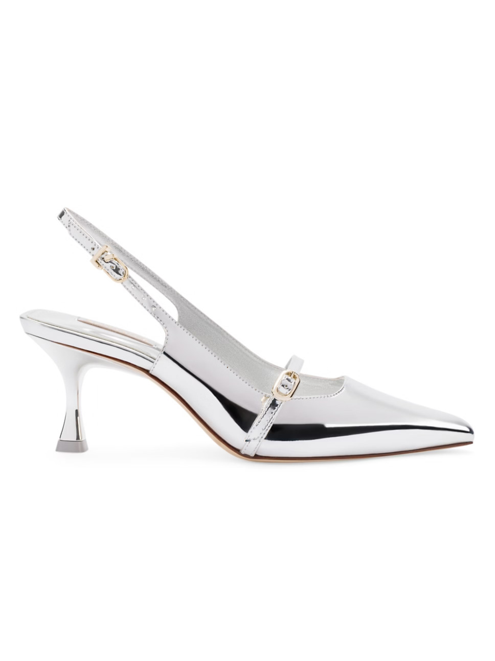 Ines 65MM Metallic Leather Slingback Pumps | Saks Fifth Avenue