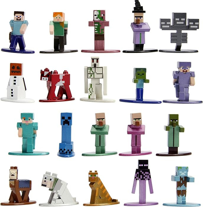 Jada Toys Minecraft 1.65" Die-cast Metal Collectible Figurine 20-Pack Wave 2, Toys for Kids and A... | Amazon (US)