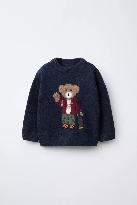 SKATE BEAR KNIT SWEATER | Zara US