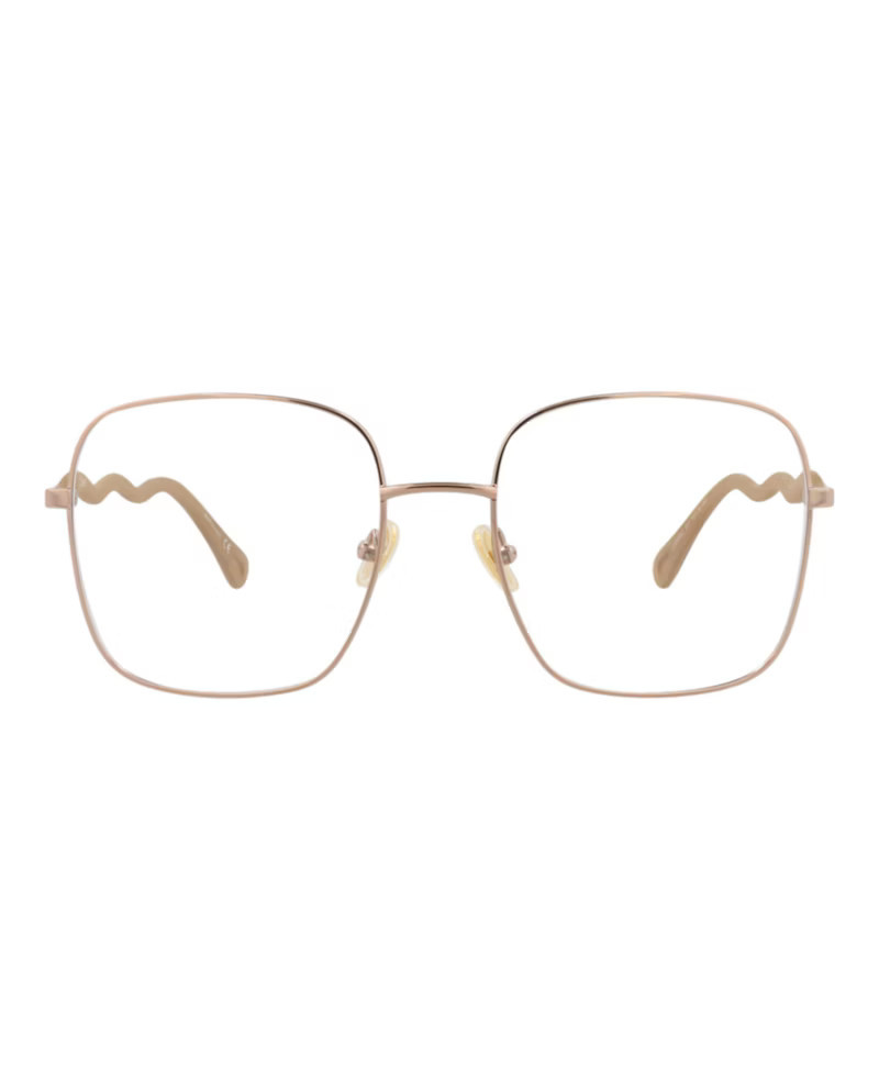 Chloe Square-Frame Metal Optical Frames Beige Brown (CH0056O-30011442-002) | StockX