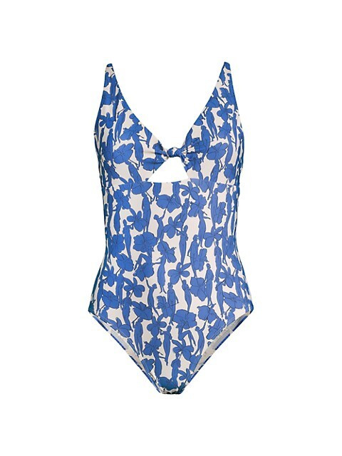 Printed Knot One-Piece Swimsuit | Saks Fifth Avenue