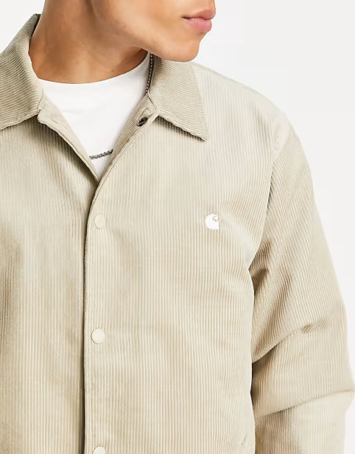 Carhartt WIP corduroy coach jacket in beige | ASOS (Global)