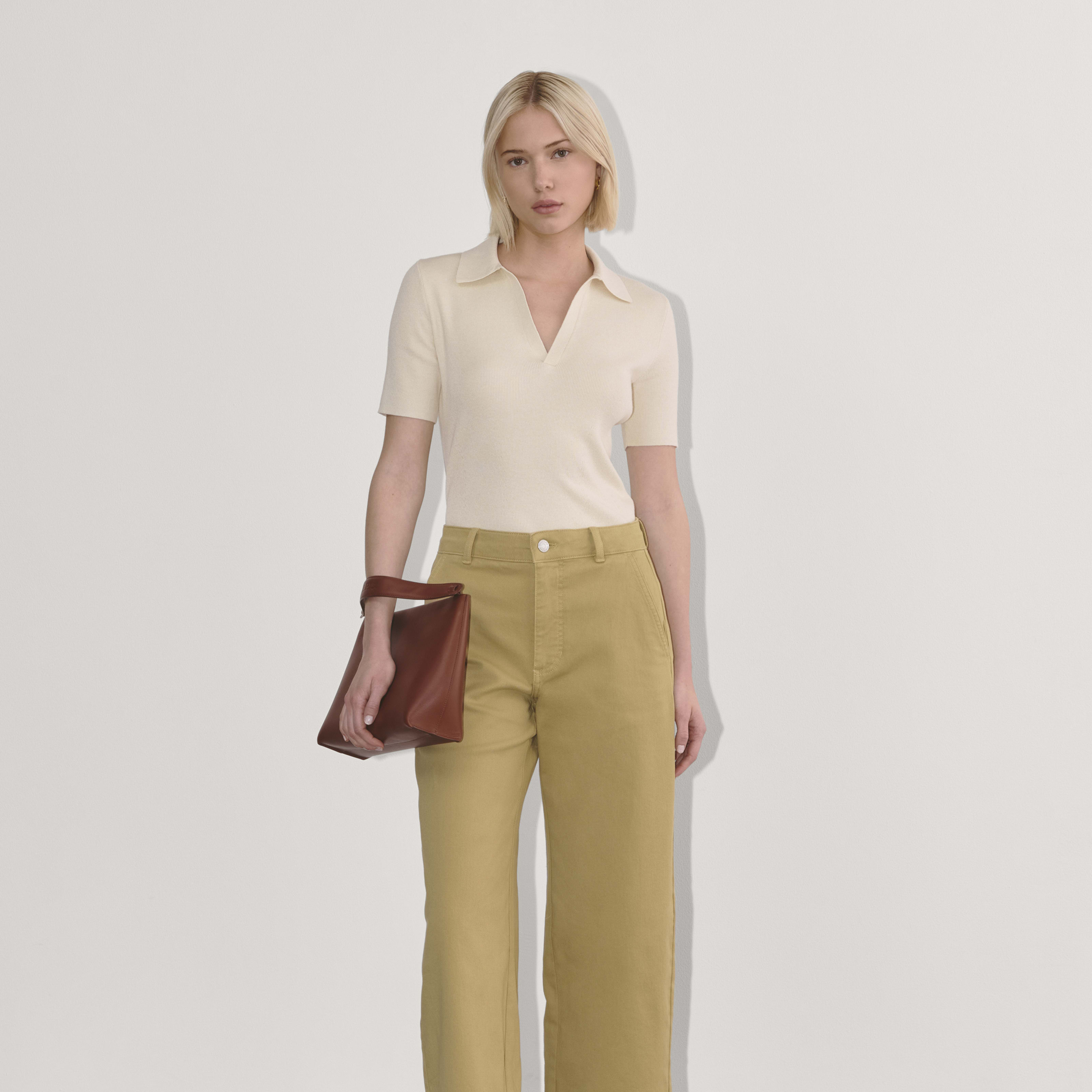 Women's Utility Wide-Leg Pant by Everlane in Classic Khaki, Size 00 | Everlane