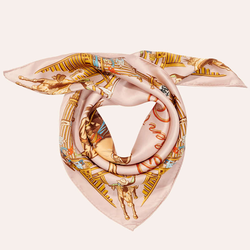 Fringe Scarves Tan Back When They Bucked Shorty Silk Scarf | Cavender's
