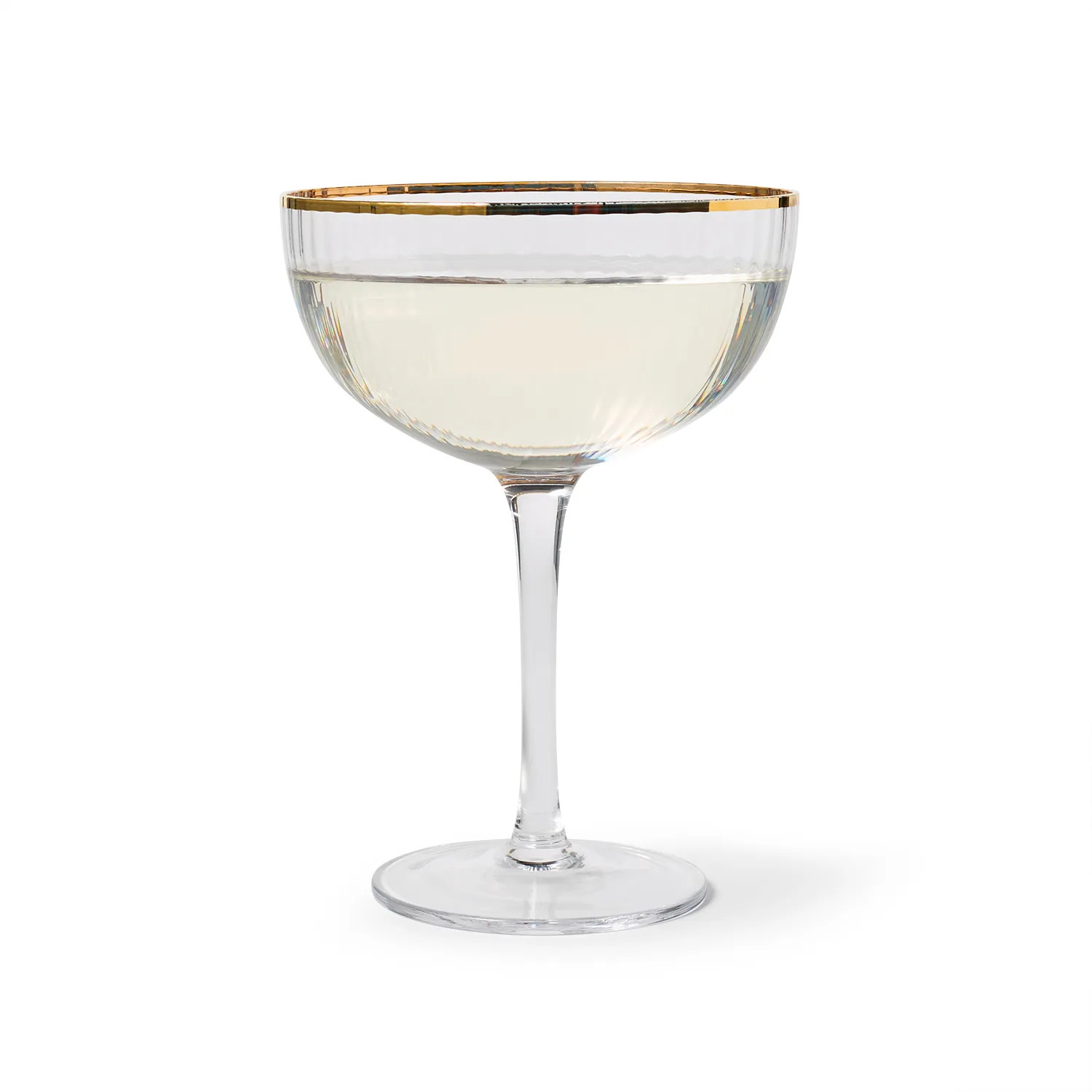Sur La Table Gold Rim Coupe Glass | Sur La Table