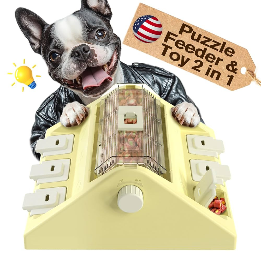 KADTC Paw-Activated Rolling Puzzle Game Toy Level 2 in 1 Puppy Treat Toys Capacity 14oz Slow Feed... | Amazon (US)