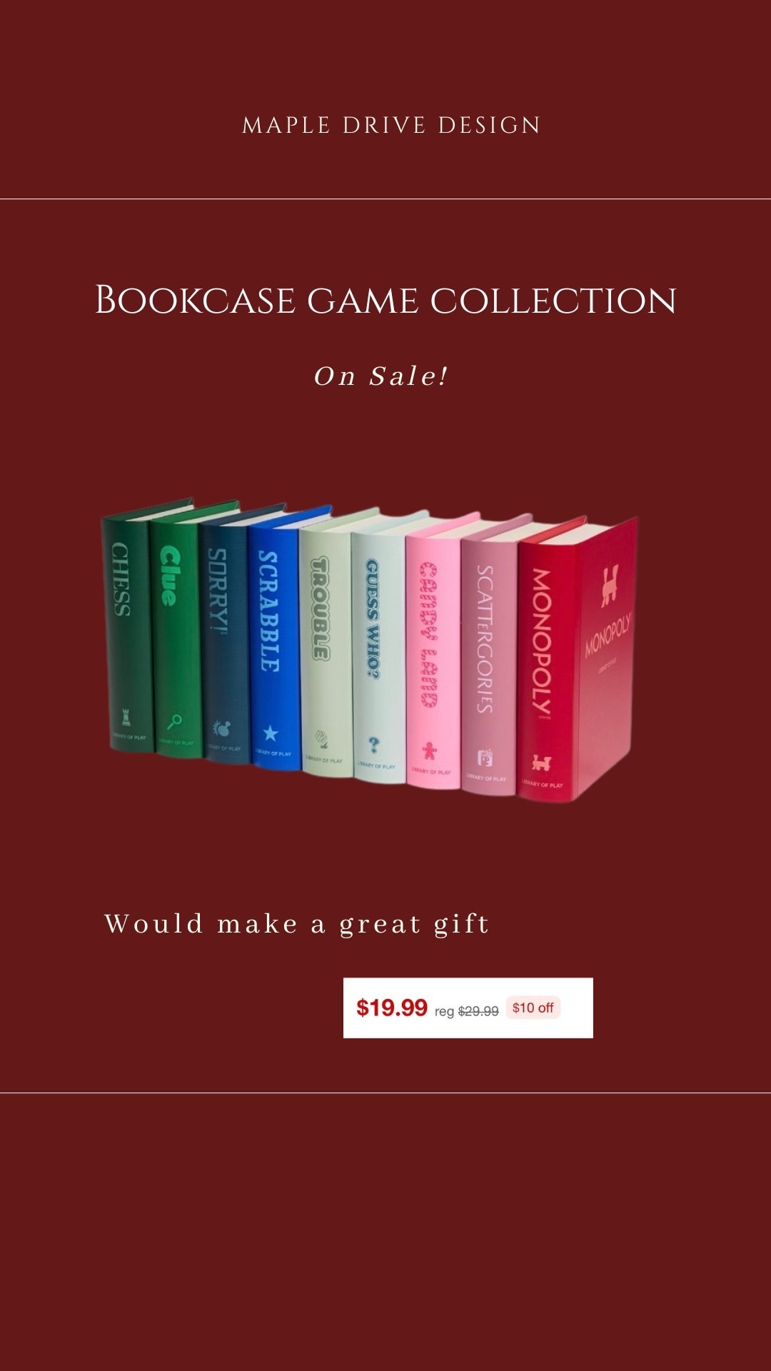 These rarely go on sale and would make a great gift! 

Games sold individually. Board games, bookshelf decor, gift ideas for the family + homebody



#LTKHoliday #LTKSaleAlert #LTKGiftGuide