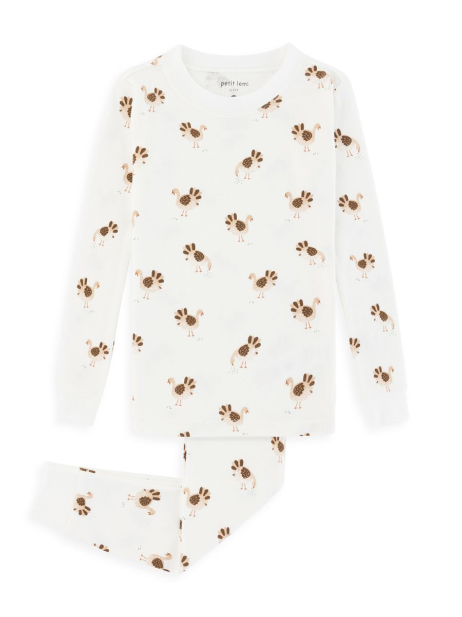 Firsts by Petit Lem Little Kid's Wild Turkey 2-Piece Pajama Set | Saks Fifth Avenue