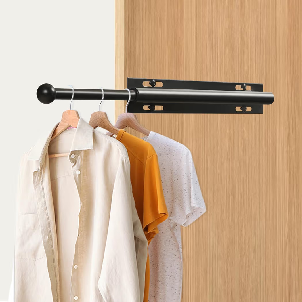 Luvenia Valet Rod For Closet Pull Out Closet Valet Rod Slide Out Adjustable 12in Heavy Duty Stain... | Amazon (US)