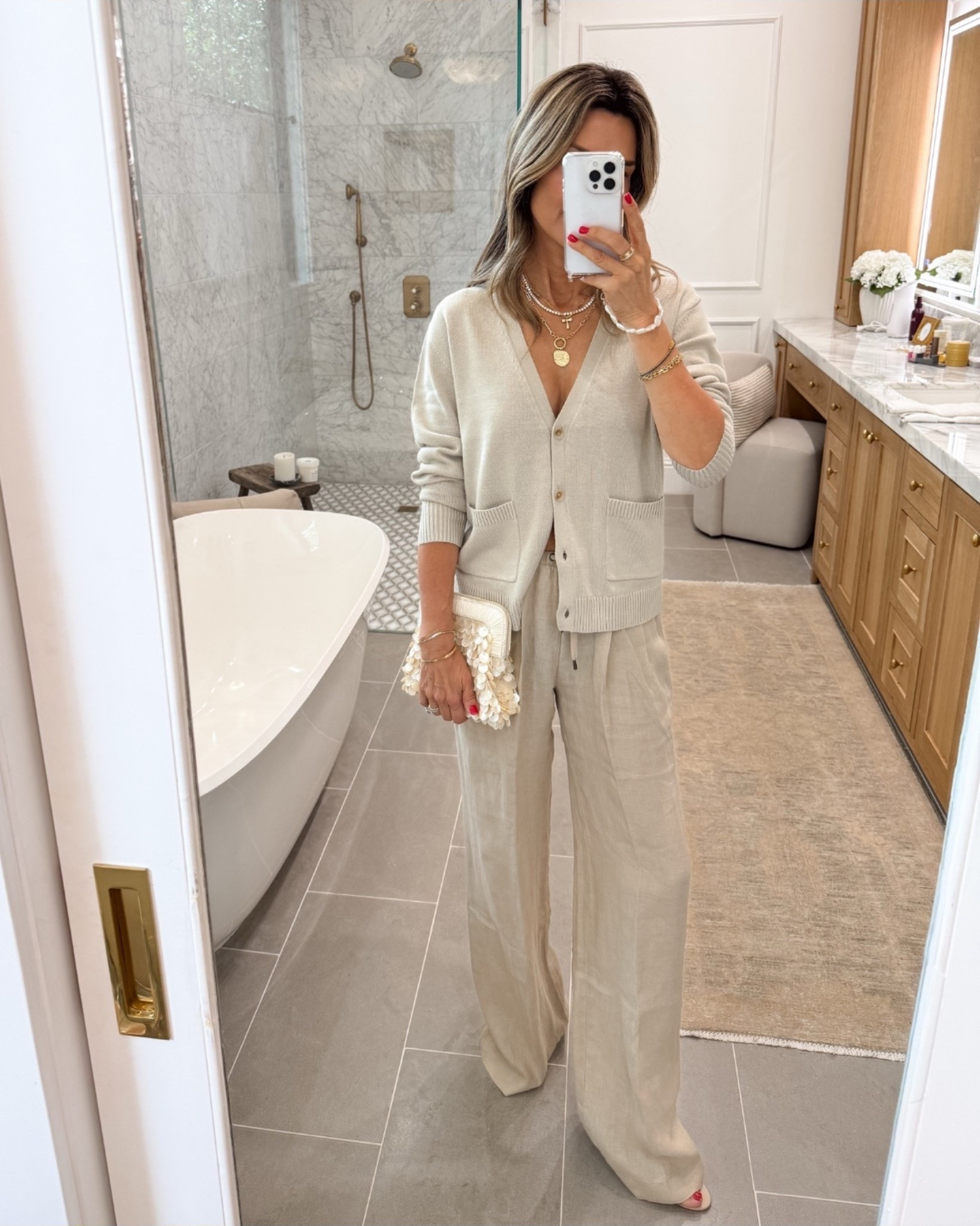 -Neutral, polished look
-I’m 5’6”. Pants are full length. I’m wearing 3 in heels

#LTKWorkwear #LTKOver40