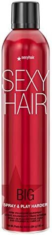 Amazon.com: SexyHair Big Spray & Play Harder Firm Volumizing Hairspray, 10 Oz | All Day Hold and ... | Amazon (US)