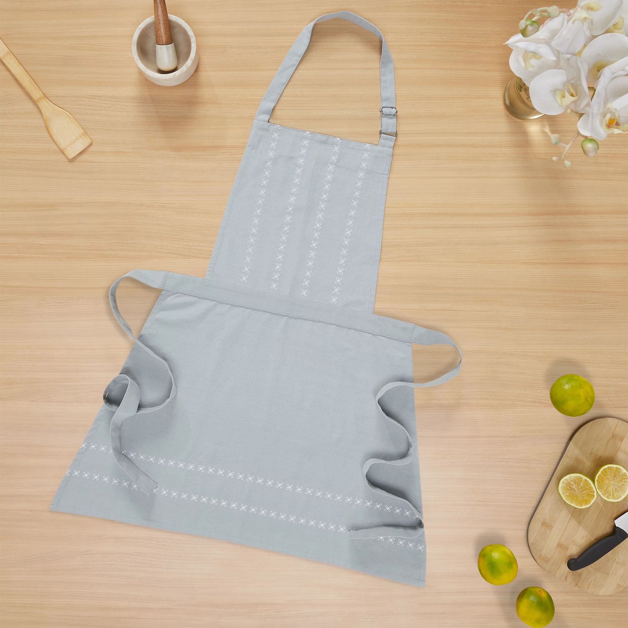 My Texas House Polyester/Cotton 30" x 54" Embroidered Loop Apron, Gray - Walmart.com | Walmart (US)